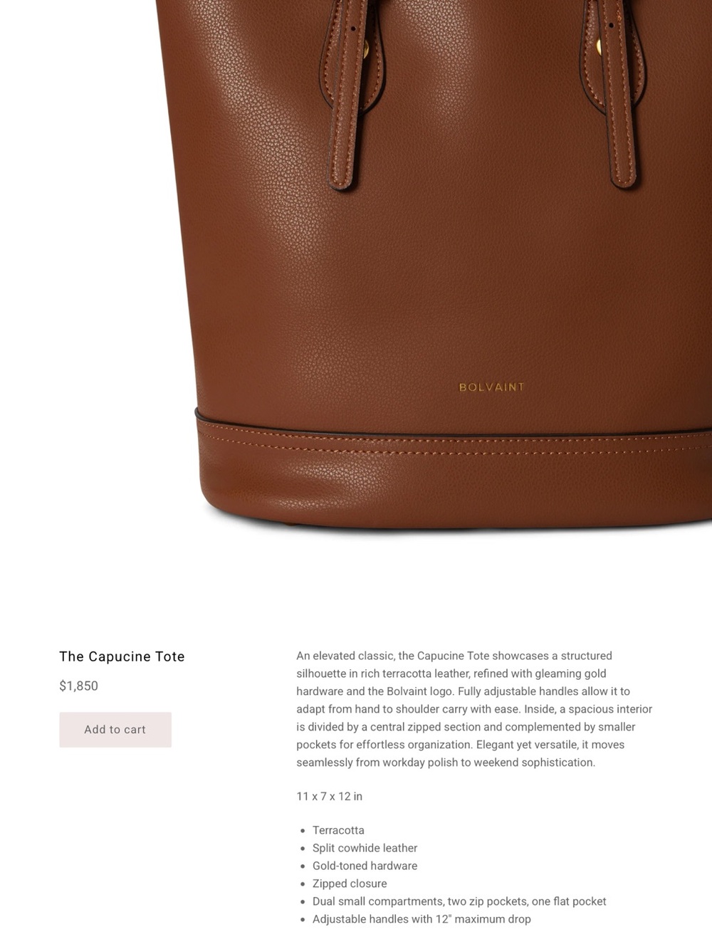 Terracotta Leather Tote